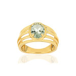 Bague or jaune 375, 1 quartz vert 1,40 carat. - vue 1