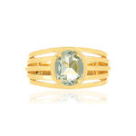 Bague or jaune 375, 1 quartz vert 1,40 carat. - vue 3