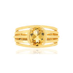 Bague or jaune 375, 1 Citrine 1,30 carat. - vue 3