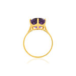 Bague or jaune 750, 1 Améthyste de 5 carats. - vue 2