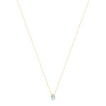 Collier or jaune 375 topaze bleue traitée 42 cm - vue 2