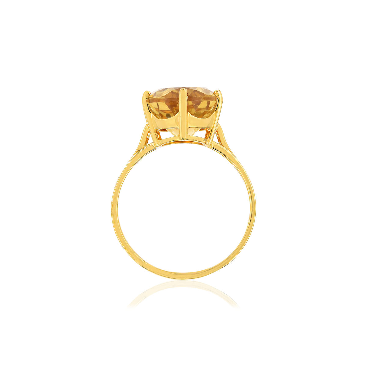 Bague or jaune 750, 1 Citrine de 5,95 carats. - vue 2