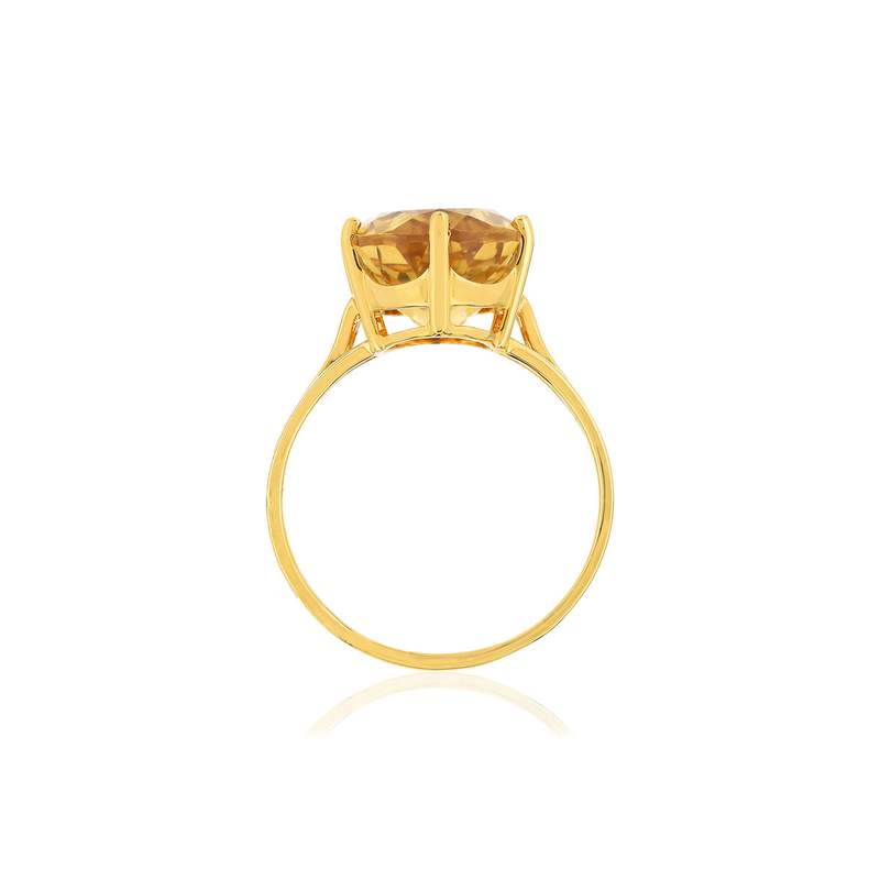 Bague or jaune 750, 1 Citrine de 5,95 carats. - vue 2