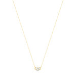 Collier or 375 2 tons, quartz, diamants. - vue 2