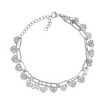 Bracelet acier coeur 22 cm - vue 1