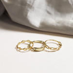 Bague or jaune 375, motif maille marine. - vue D3