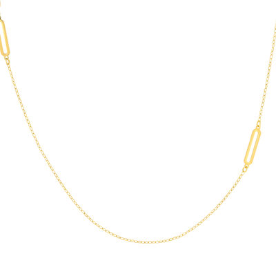 Sautoir or jaune 375. Longueur 62 cm. - vue 1