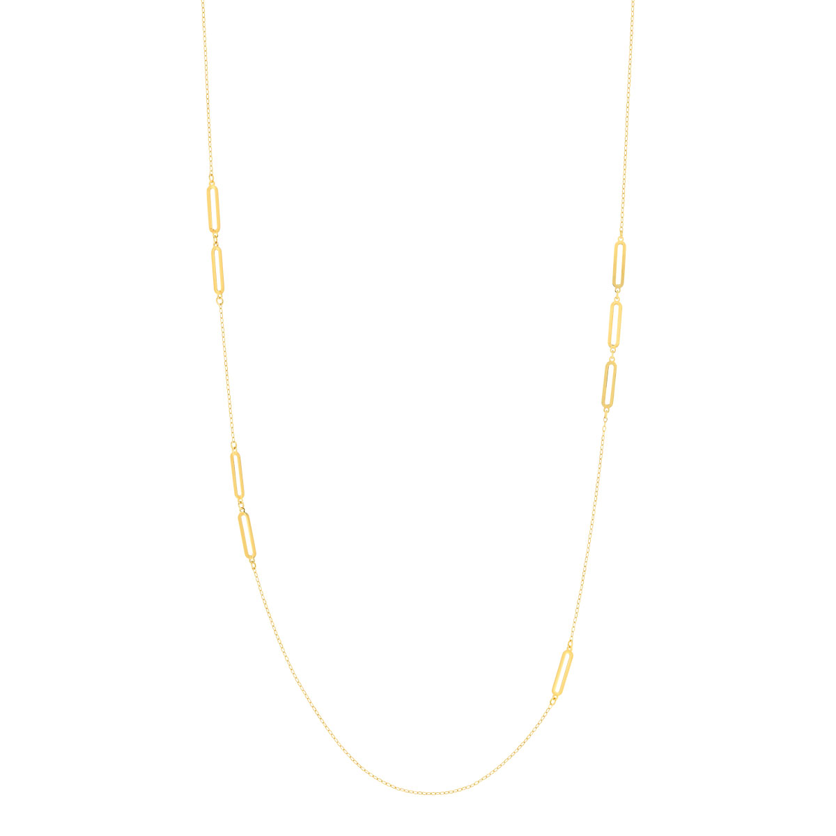 Sautoir or jaune 375. Longueur 62 cm. - vue 2