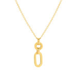 Collier or jaune 375, motif maillons. Longueur 45 cm. - vue 1