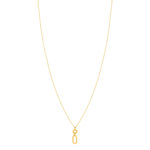Collier or jaune 375, motif maillons. Longueur 45 cm. - vue 2