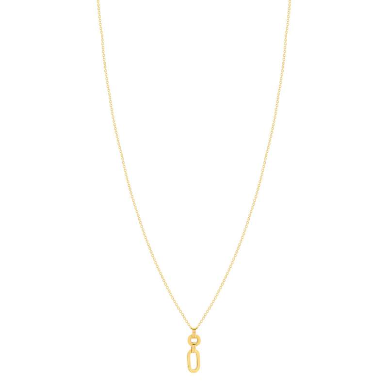 Ketting van 375 geelgoud, schakelmotief. Lengte 45 cm. - afbeelding 2
