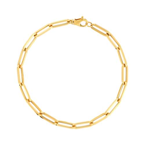 Bracelet or jaune 375, maillons ovales. Longueur 19 cm.