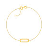Bracelet or jaune 375, motif maillon perlé. Longueur 18,5 cm. - vue V1