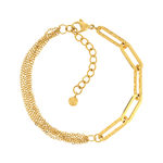Bracelet acier jaune 22 cm - vue 1
