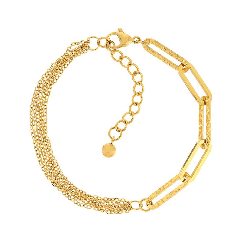 Bracelet acier jaune 22 cm - vue 1