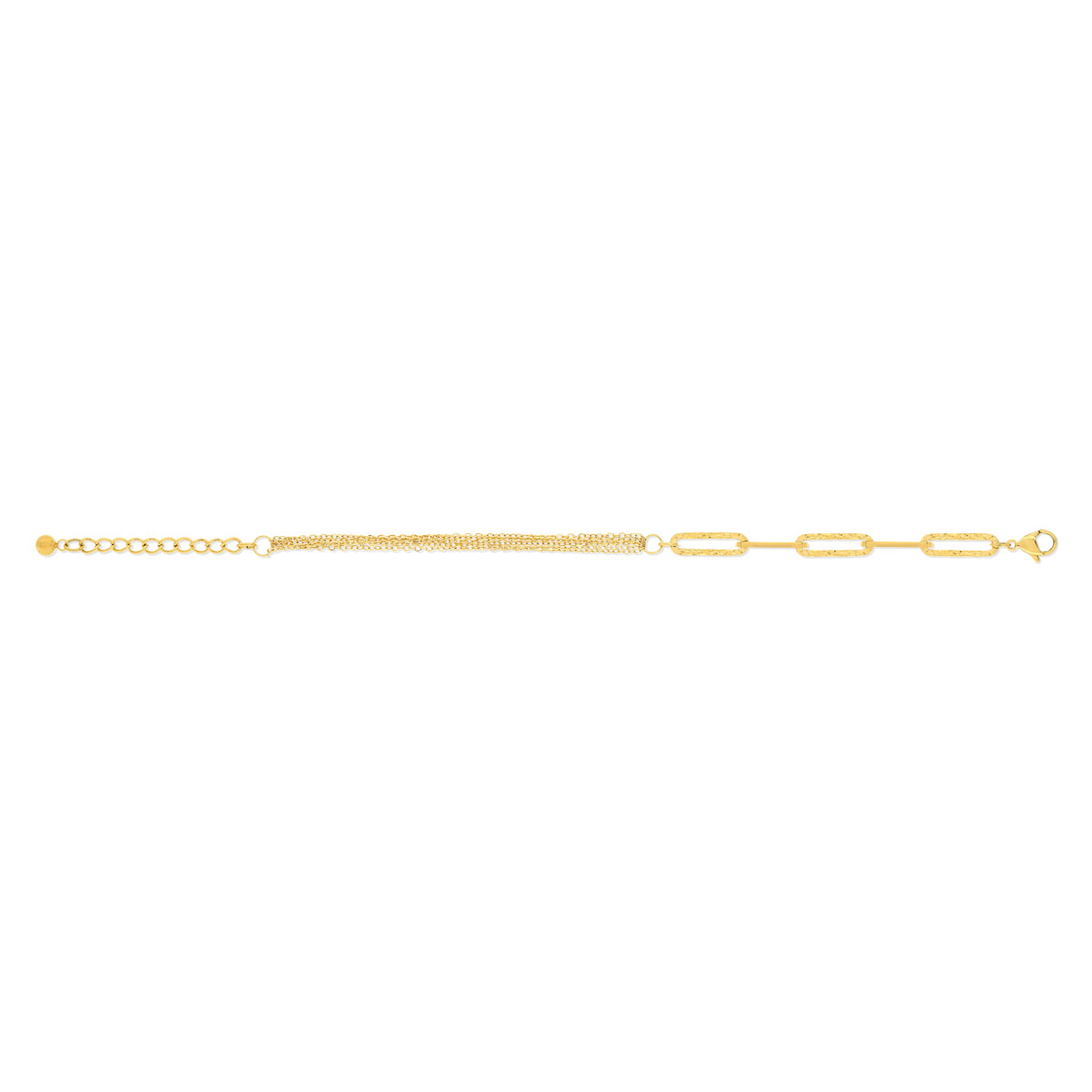 Bracelet acier jaune 22 cm - vue 2