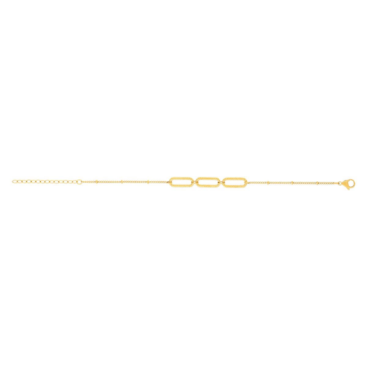 Bracelet acier jaune 21 cm - vue 2
