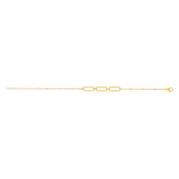 21 cm geel stalen armband