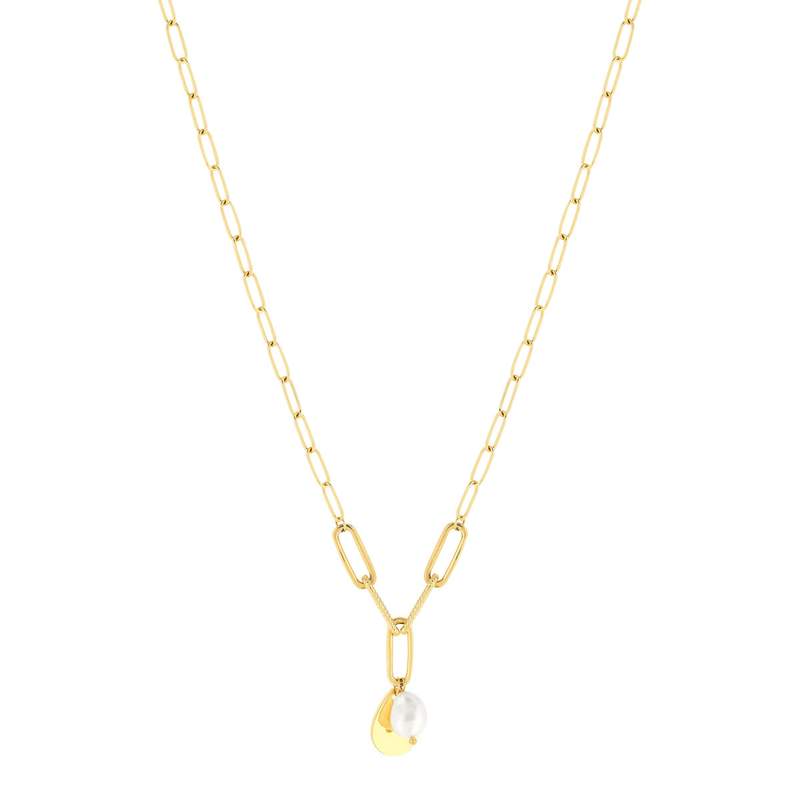 Collier acier jaune 45 cm - vue 2