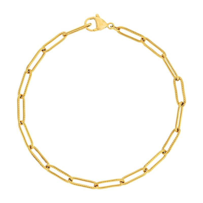 Bracelet acier jaune 20 cm - vue 1