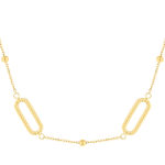 Collier acier jaune 50 cm - vue 1