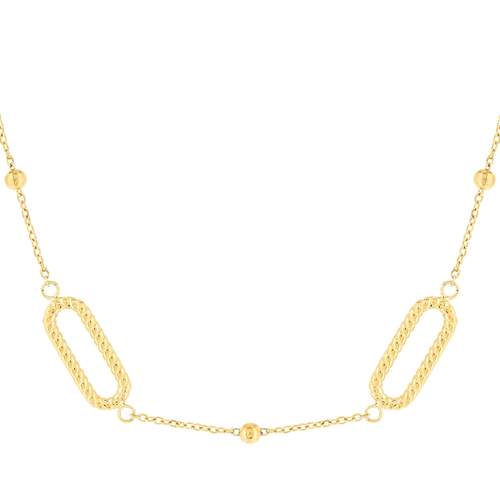Collier acier jaune 50 cm