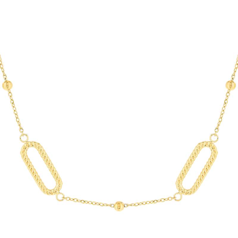 Collier acier jaune 50 cm - vue 1