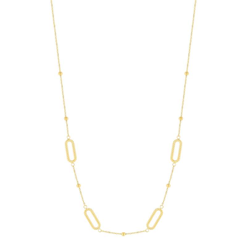 Collier acier jaune 50 cm - vue 2