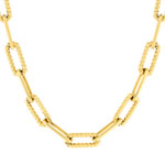 Collier acier doré 45 cm - vue 1