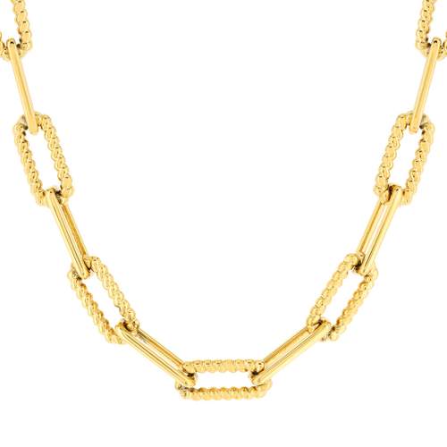 Collier acier doré 45 cm