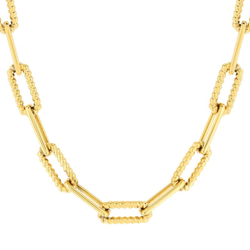 Collier acier doré 45 cm - vue 1