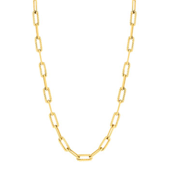 Gold-plated steel necklace 45 cm