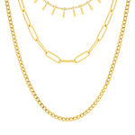 Vergulde stalen ketting 45 cm - afbeelding 1