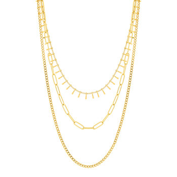 Collier acier doré 45 cm