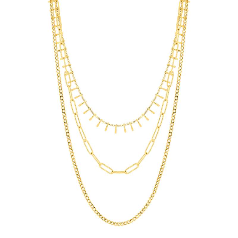 Collier acier doré 45 cm - vue 2