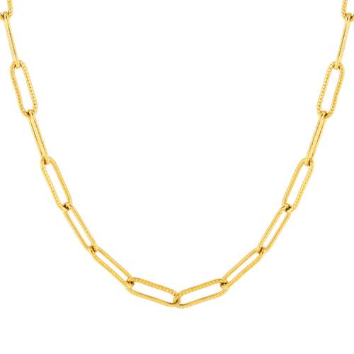 Collier acier jaune 50 cm