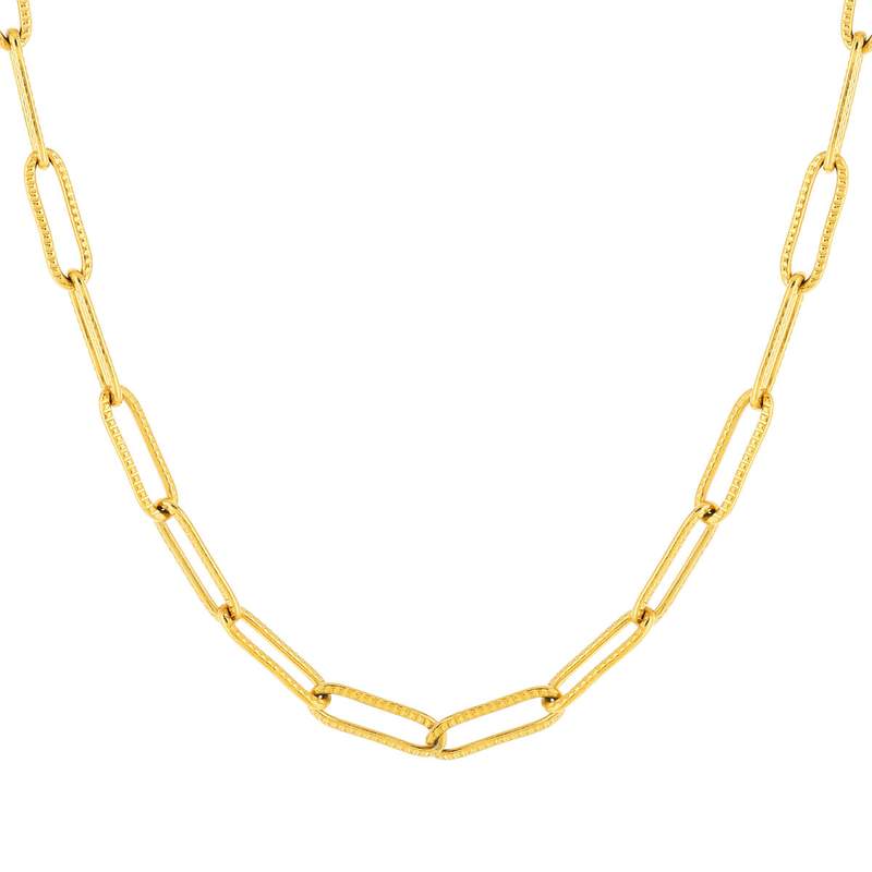 Collier acier jaune 50 cm - vue 1