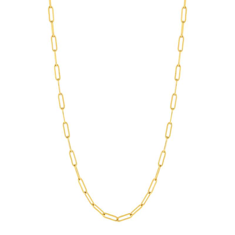 Collier acier jaune 50 cm - vue 2