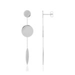 Boucles d'oreilles pendant acier - vue 1