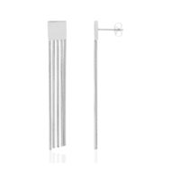 Boucles d'oreilles pendants acier