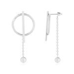 Boucles d'oreilles pendants acier - vue 1