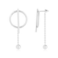Boucles d'oreilles pendants acier