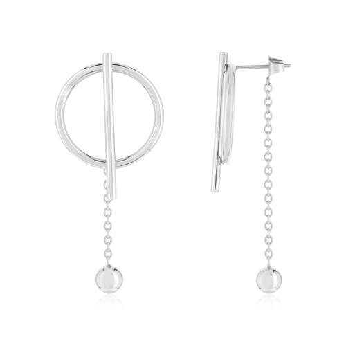 Boucles d'oreilles pendants acier