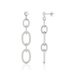 Boucles d'oreilles pendants acier - vue 1
