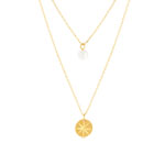 Collier or jaune 375 double rang perle de culture de Chine 45 cm - vue 1