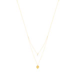 Collier or jaune 375 double rang perle de culture de Chine 45 cm - vue 2