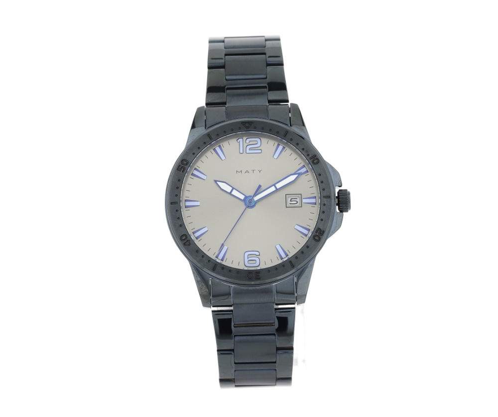 Men's blue steel watch - view 1