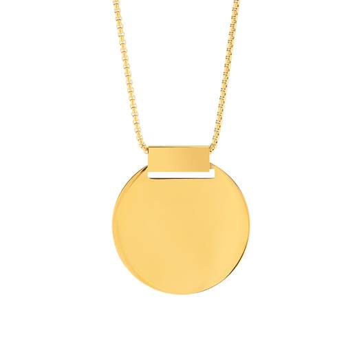 Sautoir acier jaune 75 cm