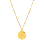 Collier acier doré jaune Love 47 cm. - vue 1