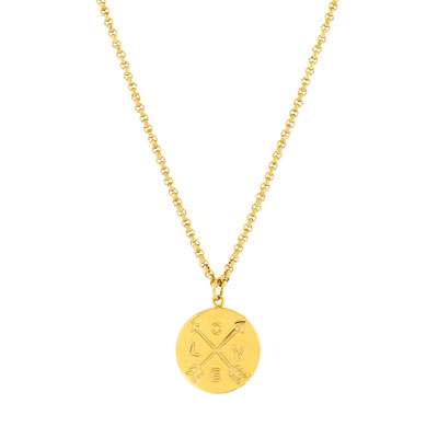 Love 47 cm gold-plated steel necklace.